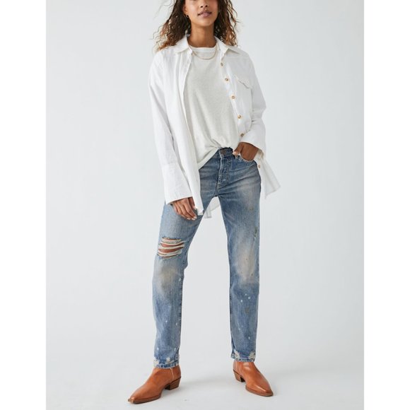 🎉LAST CHANCE🎉 FREE PEOPLE Unknown Legend Slim Jeans / Outlaw - Picture 7 of 8